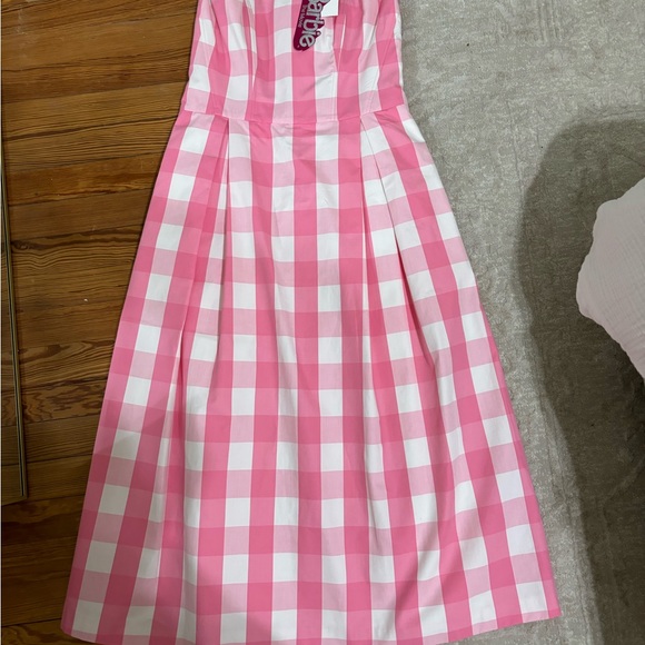 Zara X barbie dress pink and white gingham midi dress - Picture 7 of 11